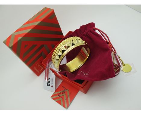 Waterford Rebel Gracie Modern Glass Bangle, in original box with fabric pouch. 
