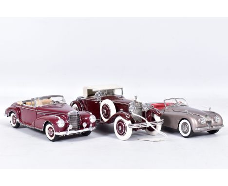 TWO BOXED FRANKLIN MINT CAR MODELS, both 1/24 scale, 1925 Hispano-Suiza H6B Kellner and 1957 Mercedes-Benz 300SC, with a boxe