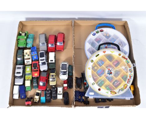 A QUANTITY OF UNBOXED AND ASSORTED PLAYWORN DIECAST VEHICLES, to include a collection of assorted Land Rover and Range Rover 