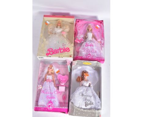 FOUR BOXED MODERN MATTEL BARBIE WEDDING THEMED DOLLS, Wedding Day Barbie (M2778), Wedding Day Sparkle (N4970), Wedding Fantas