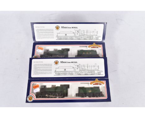 TWO BOXED BACHMANN OO GAUGE CLASS 93XX LOCOMOTIVES, No.9319, G.W.R. lined green livery (31-801) and No.7332, B.R. green liver