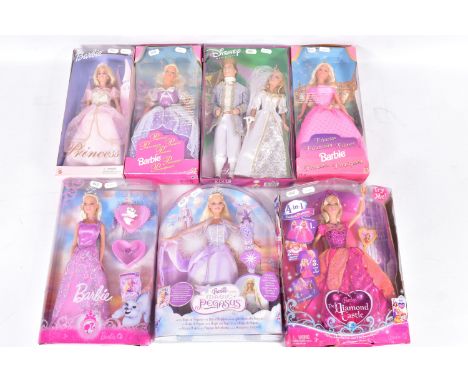 SIX BOXED MODERN MATTEL BARBIE DOLLS , Barbie and the Magic of Pegasus, Annika Barbie and the Magic of Pegasus, Barbie and th
