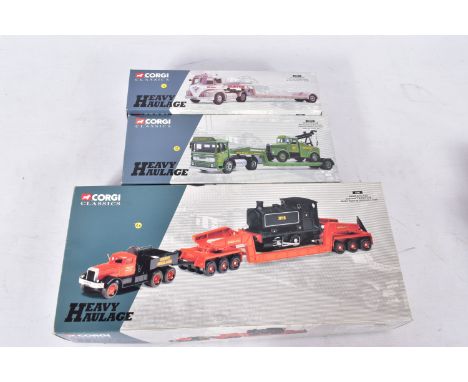 THREE BOXED CORGI CLASSICS HEAVY HAULAGE SETS, No's. 13501, 31003 and 31007, all with limited edition certificates and two wi