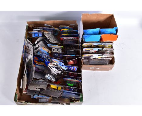 A QUANTITY OF ASSORTED MODERN MATTEL HOT WHEELS AND MATCHBOX DIECAST VEHICLES, models from assorted series to include four Ho
