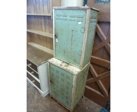 Vintage metal meat safe larder cabinet 