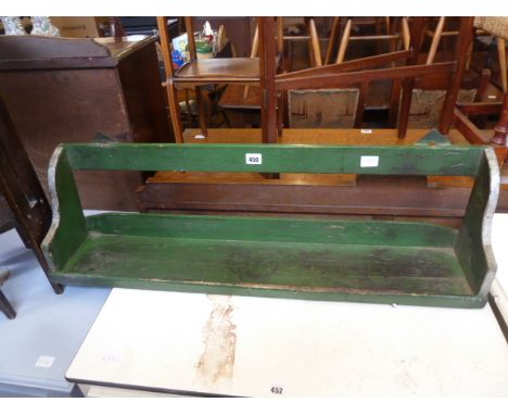 Vintage painted hanging kitchen shelf 