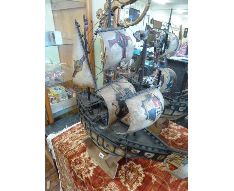 Wooden model galleon