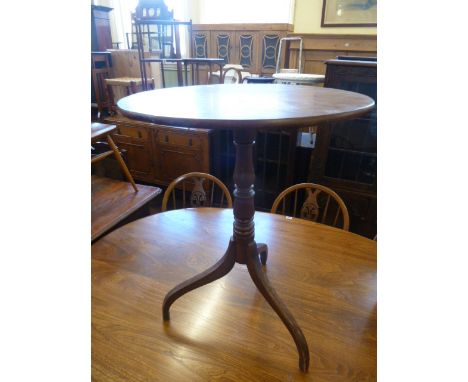 19thC Mahogany tripod snap top table 