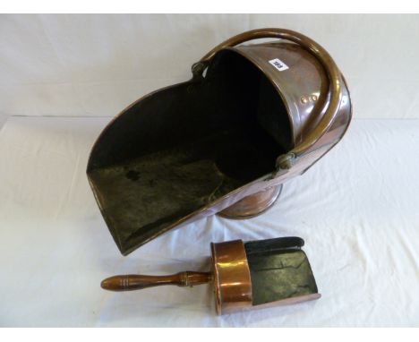 Copper coal helmet & shovel 