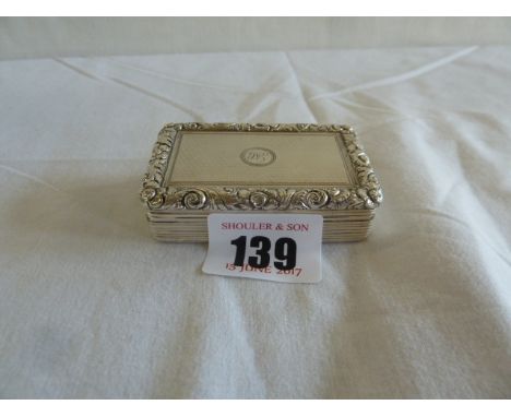 Victorian silver gilt lined snuff box - London 1840, Edward Edwards II