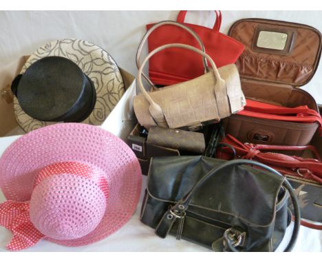 Vintage handbags, hats, shoes etc 