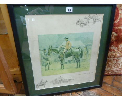 Snaffles print - 'A Bona Fide Fox Chaser' pencil signed 