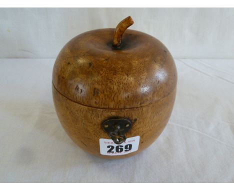 Fruitwood apple shape tea caddy 