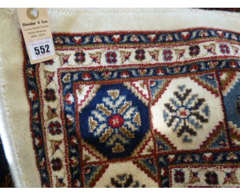 Ivory ground Kashmir Persian panel design carpet 300 x 200 cm