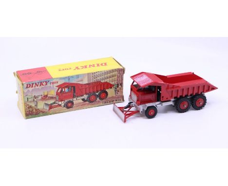 Dinky: A boxed Dinky Toys, Foden Dump Truck, Reference No. 959, red body with silver chassis. Original box, general wear expe