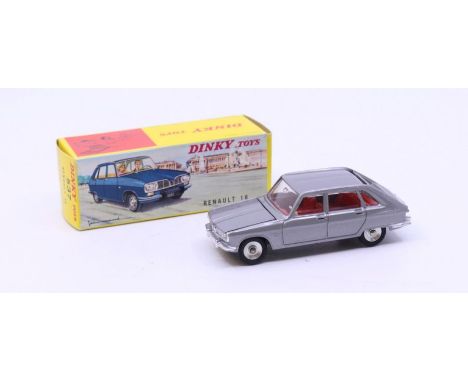 Dinky: A boxed French Dinky Toys, Renault 16, Reference No. 537, silver body with red interior. Original box, general wear ex