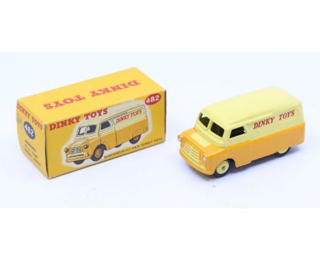 Dinky: A boxed Dinky Toys, Bedford 10 CWT Van 'Dinky Toys', Reference No. 482, two-tone yellow body, yellow wheel hubs. Origi