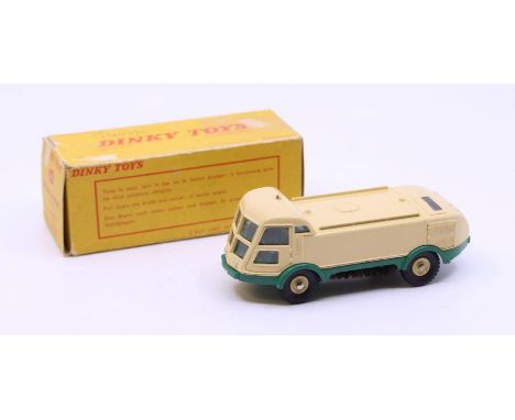 Dinky: A boxed French Dinky Toys, Arroseuse-Balayeuse L.M.V., Reference No. 596, green and cream body with green interior. Or