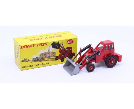 Dinky: A boxed Dinky Toys, Muir-Hill 2/WL Loader 'Taylor Woodrow, Reference No. 437, red body with grey bucket and figure dre