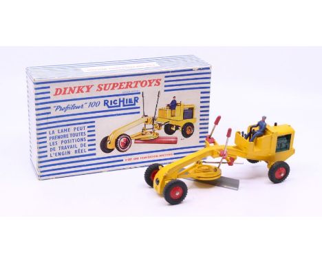 Dinky: A boxed French Dinky Toys, Profileur 100 Richier, Reference No. 886, yellow body. Original box, general wear expected 