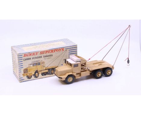 Dinky: A boxed French Dinky Toys, Camion Petrolier Saharien GBO Berliet, Reference No. 888, beige body with white roof to cab