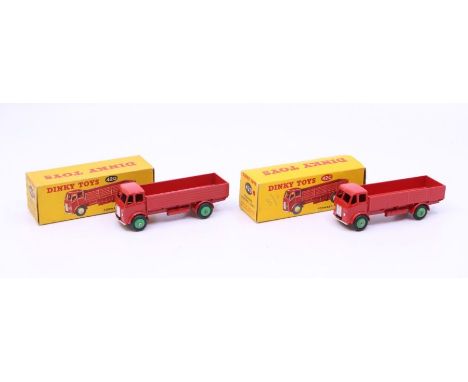 Dinky: A pair of boxed Dinky Toys, Forward Control Lorry, Reference No. 420, red body with green wheel hubs. Original boxes, 