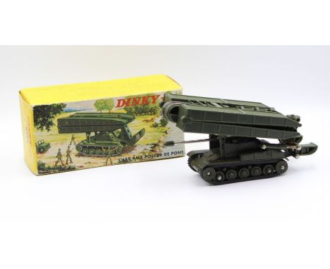 Dinky: A boxed French Dinky Toys, Char AMX Poseur de Pont, Reference No. 883, military green body. Original box, general wear