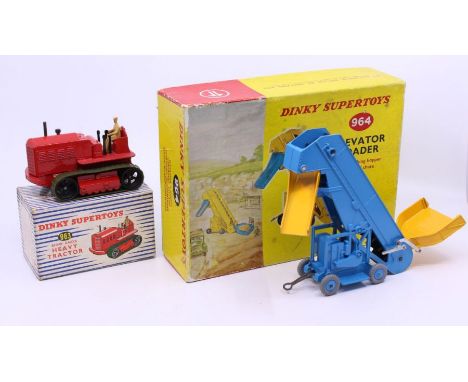 Dinky: A boxed Dinky Supertoys, Blaw Knox Heavy Tractor, Reference No. 963, red body; together with a boxed Dinky Supertoys, 