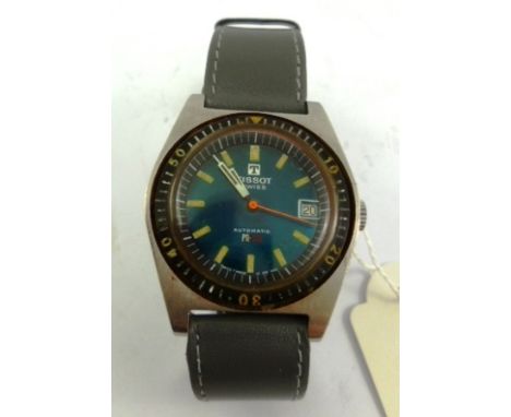 A "TISSOT" SWISS AUTOMATIC PR516 DIVER'S TYPE WRIST WATCH with leather strap 