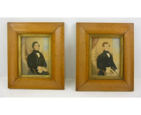 VICTORIAN ENGLISH SCHOOL A portrait of Allen Christy, grandson of Elizabeth Allen of Cromer and COMPANION Robert ***, two you