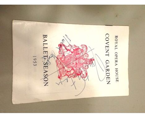 A ROYAL OPERA HOUSE, COVENT GARDEN PROGRAMME for the 1953 Ballet season, the cover signed "Margot Fonteyne" 