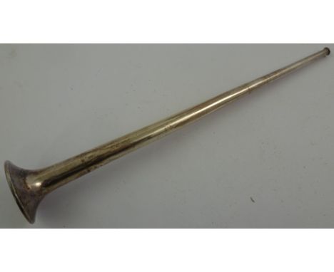 A GEORGE V SILVER CANDLE SNUFFING HORN, Sheffield 1911, 20cm long, 24g 