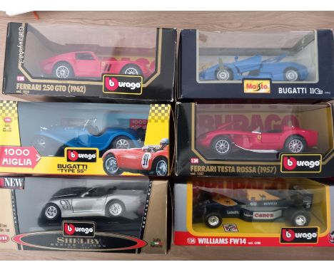 A Set Of Eight burago Boxed Scale Models 1/24 
