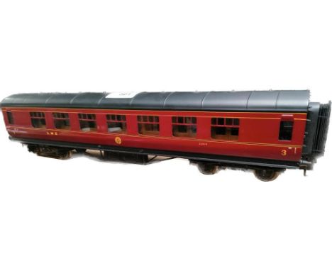 A L.M.S Bassett - lowke large scale train carriage with box 