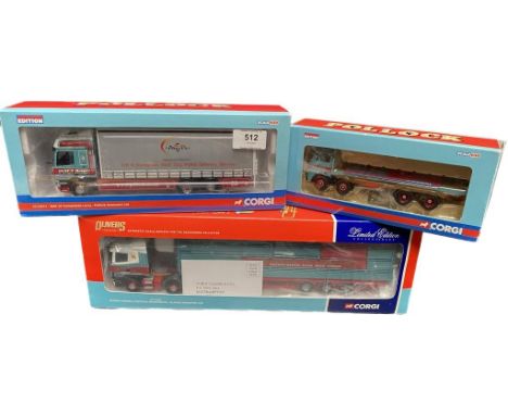 A collection of three Corgi Pollock lorry vehicles 