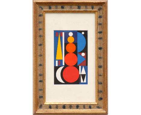 AUGUSTE HERBIN, 'Untitled Abstract', serigraph/silkscreen, limited edition 650, printed in Switzerland, 1955, 18cm x 11cm, fr