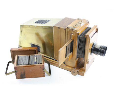 Lantern Projector, hand made large format projector with slides from Boer war.