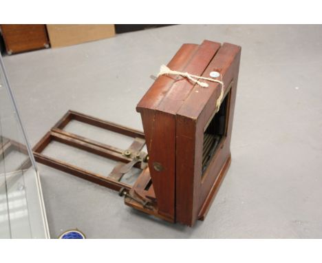 E,T &amp; H Anthony wood camera, large format studio style camera together with various wood backs (a lot)