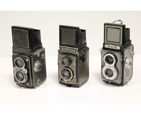 A Rolleicord Model I 'Tapeten' TLR Camera, together with a Rolleiflex 3.5 and a SEM (3)