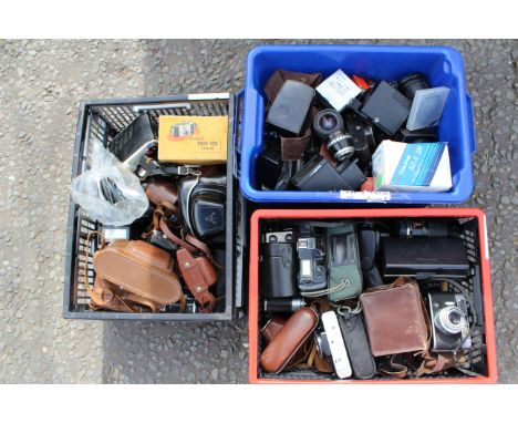 Various Cameras & Accessories: quantity of various cameras and accessories including Russian examples, lenses, light meters a
