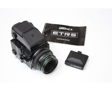 Bronica ETRS camera, Bronica ETRS camera with AE prism and w/l finder and a f/2.8 75mm Zenzanon lens