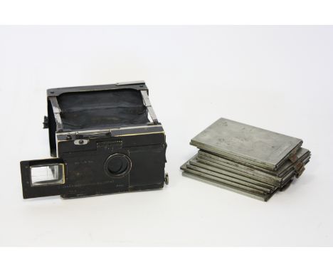 A Gaumont Block-Notes Camera, with 10 plate holders