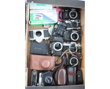 Various Cameras: quantity of various cameras including, Bronica S2 camera, a Zeiss Movikon 16 and other various cameras (a lo