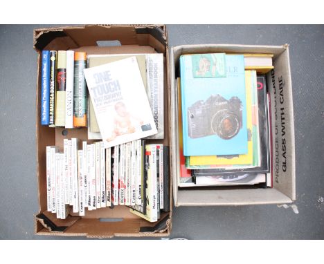 Photographic and camera books, a quantity of technique and camera specific books (a lot)