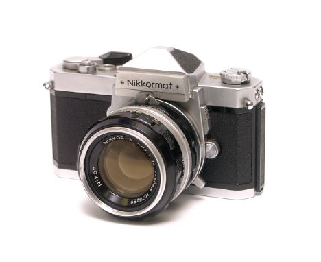 A Nikon Nikkormat FTn SLR Camera, with Nikkor-S f/1.4 50mm lens, in maker's case