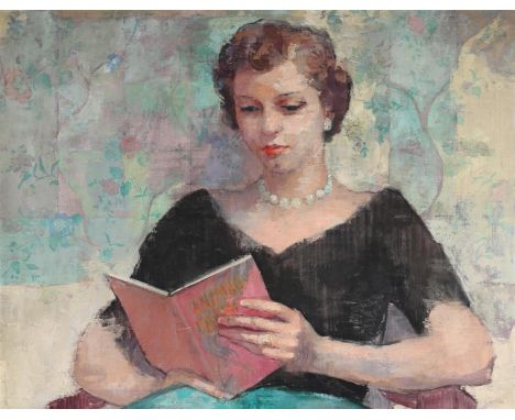 λ JOHN NAPPER (BRITISH 1916-2001) PORTRAIT OF MARY N. MULLER, MRS CHARLES MULLER  Oil on canvas  Signed, titled and dated 195