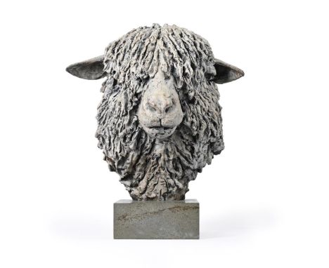 λ HAMISH MACKIE (BRITISH B. 1973) COTSWOLD RAM  Bronze  Signed, dated 2015 and numbered 5/12 (to underside) Height (excluding