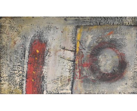 λ MARTIN BRADLEY (BRITISH 1931-2023) UNTITLED Oil on board Signed with initials and dated 58 (lower right) 52.5 x 91cm (20½ x