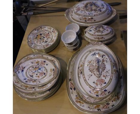 Till and Sons Shanghai pattern ceramic decorative dinner service to include lidded tureen. Not available for in-house P&amp;P