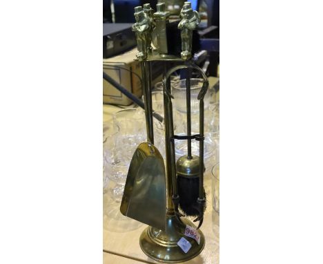 Companion set with chimney sweep finial to tops. Not available for in-house P&amp;P, contact Paul O'Hea at Mailboxes on 01925